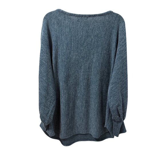 Max Studio Blue Textured Oversized Knit Sweater Top Sz 1X Top. NWT - Picture 8 of 12